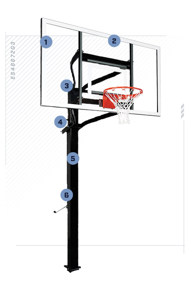Goalsetter X672 inground basketball court